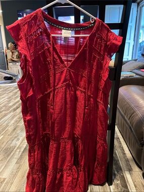 women's embroidered denim dress Embroidered Floral Denim Dress main image 1